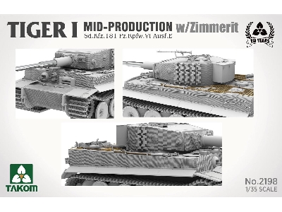 Tiger I Mid-production With Zimmerit Sd.Kfz.181 Pz.Kpfw.Vi Ausf.E - zdjęcie 4