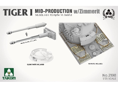 Tiger I Mid-production With Zimmerit Sd.Kfz.181 Pz.Kpfw.Vi Ausf.E - zdjęcie 5