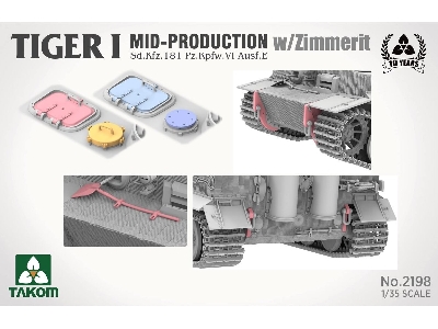 Tiger I Mid-production With Zimmerit Sd.Kfz.181 Pz.Kpfw.Vi Ausf.E - zdjęcie 6