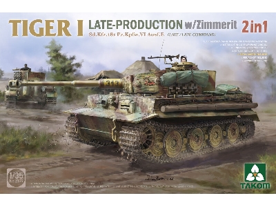 Tiger I Late-production With Zimmerit Sd.Kfz.181 Pz.Kpfw.Vi Ausf.E (Late / Late Command) 2 In 1 - zdjęcie 1