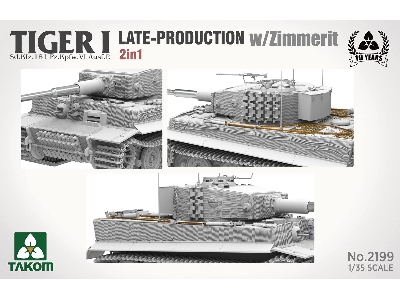 Tiger I Late-production With Zimmerit Sd.Kfz.181 Pz.Kpfw.Vi Ausf.E (Late / Late Command) 2 In 1 - zdjęcie 4