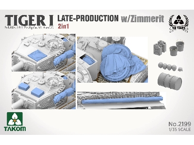 Tiger I Late-production With Zimmerit Sd.Kfz.181 Pz.Kpfw.Vi Ausf.E (Late / Late Command) 2 In 1 - zdjęcie 5