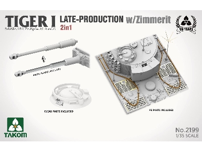 Tiger I Late-production With Zimmerit Sd.Kfz.181 Pz.Kpfw.Vi Ausf.E (Late / Late Command) 2 In 1 - zdjęcie 7