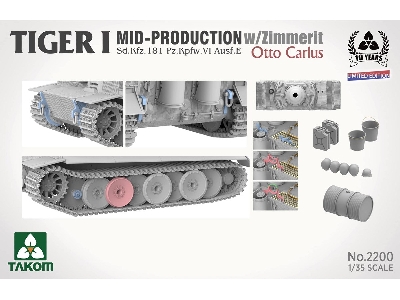 Tiger I Mid-production With Zimmerit Sd.Kfz.181 Pz.Kpfw.Vi Ausf.E Otto Carius (Limited Edition) - zdjęcie 4