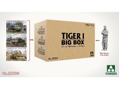 Tiger I Big Box - Mid, Late, Mid/Otto Carius And 1/16 Otto Carius (Limited Edition) - zdjęcie 1