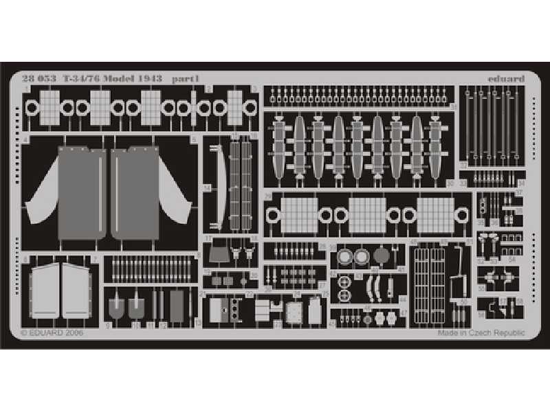  T-34/76 Model 1943 1/48 - Hobby Boss - blaszki - zdjęcie 1