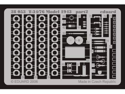  T-34/76 Model 1943 1/48 - Hobby Boss - blaszki - zdjęcie 3