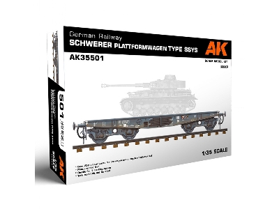 German Railway Schwerer Plattformwagen Type Ssys - zdjęcie 1