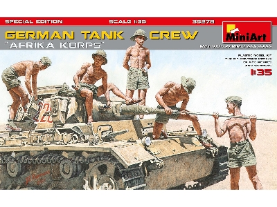 Pz.Kpfw.Iv Ausf.D Deutsches Afrika Korps (5 Figures German Tank Crew Afrika Korps) - zdjęcie 4