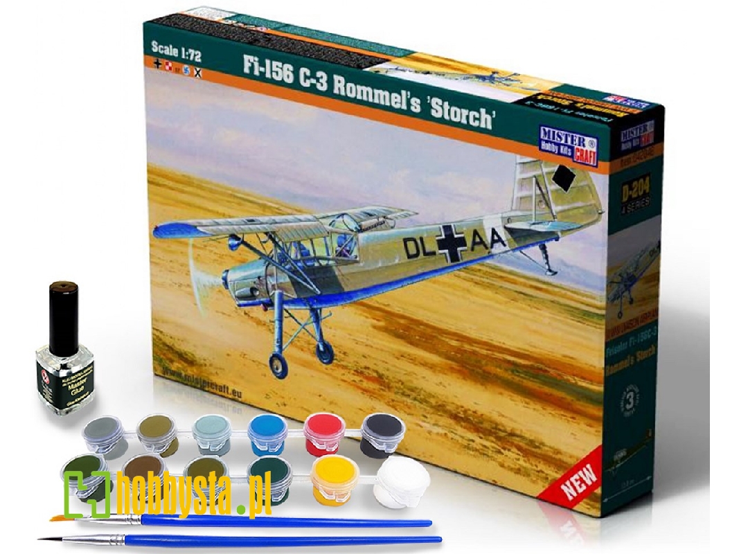 Fi-156 C-3 Rommel's 'storch' - Model Set - zdjęcie 1 Fi-156 C-3 Rommel's 'storch' - Model Set - zdjęcie 1