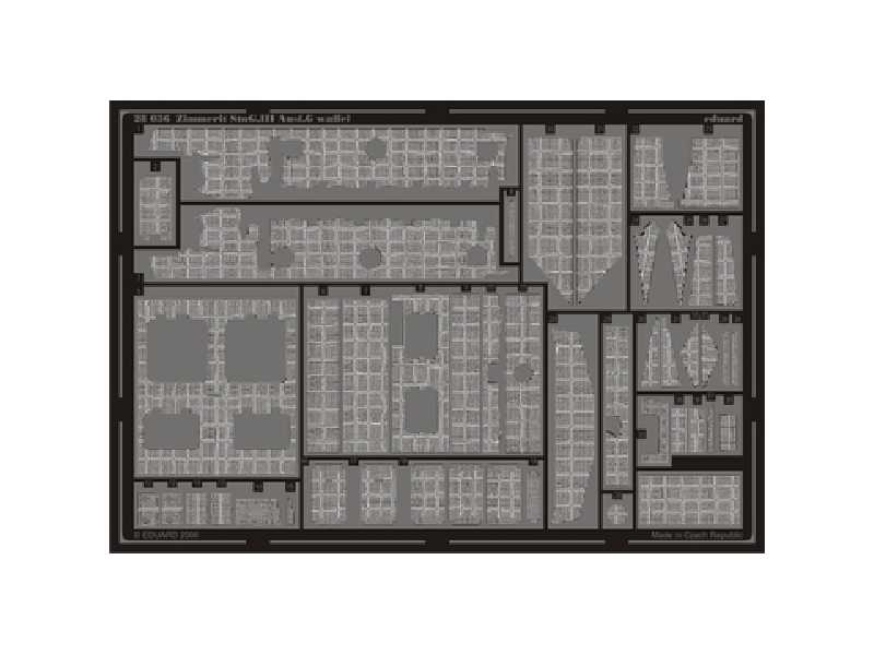 Zimmerit StuG. III Ausf. G waffel 1/48 - Tamiya - blaszki - zdjęcie 1 Zimmerit StuG. III Ausf. G waffel 1/48 - Tamiya - blaszki - zdjęcie 1