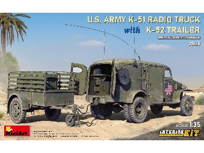 Us Army K-51 Radio Truck With K-52 Trailer. Interior Kit - zdjęcie 1