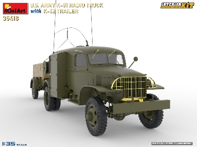 Us Army K-51 Radio Truck With K-52 Trailer. Interior Kit - zdjęcie 2