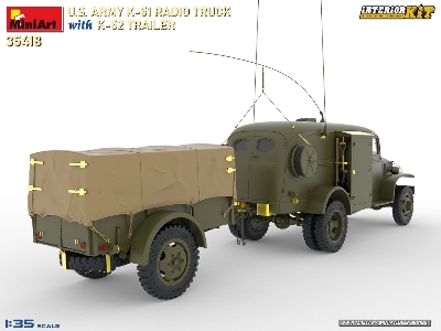 Us Army K-51 Radio Truck With K-52 Trailer. Interior Kit - zdjęcie 3