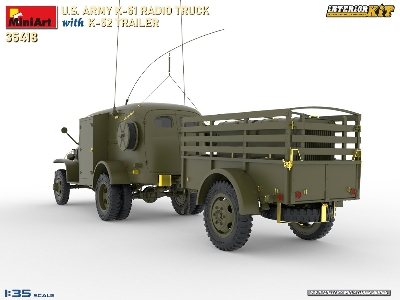 Us Army K-51 Radio Truck With K-52 Trailer. Interior Kit - zdjęcie 4