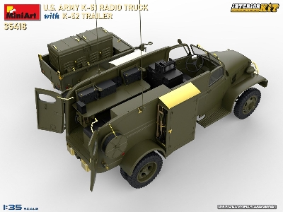 Us Army K-51 Radio Truck With K-52 Trailer. Interior Kit - zdjęcie 5