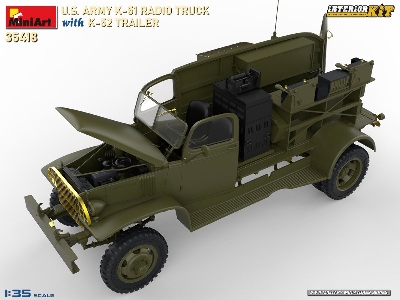 Us Army K-51 Radio Truck With K-52 Trailer. Interior Kit - zdjęcie 6