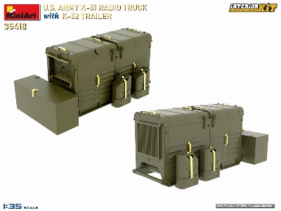 Us Army K-51 Radio Truck With K-52 Trailer. Interior Kit - zdjęcie 7