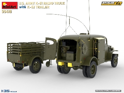 Us Army K-51 Radio Truck With K-52 Trailer. Interior Kit - zdjęcie 8