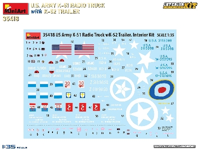 Us Army K-51 Radio Truck With K-52 Trailer. Interior Kit - zdjęcie 9