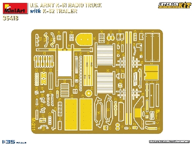 Us Army K-51 Radio Truck With K-52 Trailer. Interior Kit - zdjęcie 10