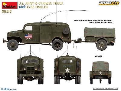 Us Army K-51 Radio Truck With K-52 Trailer. Interior Kit - zdjęcie 13