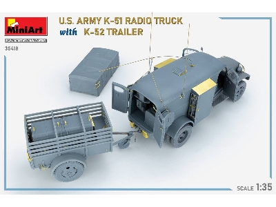 Us Army K-51 Radio Truck With K-52 Trailer. Interior Kit - zdjęcie 46