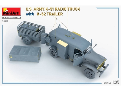 Us Army K-51 Radio Truck With K-52 Trailer. Interior Kit - zdjęcie 47