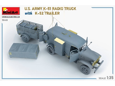 Us Army K-51 Radio Truck With K-52 Trailer. Interior Kit - zdjęcie 47