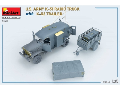 Us Army K-51 Radio Truck With K-52 Trailer. Interior Kit - zdjęcie 48