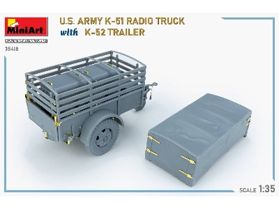 Us Army K-51 Radio Truck With K-52 Trailer. Interior Kit - zdjęcie 49