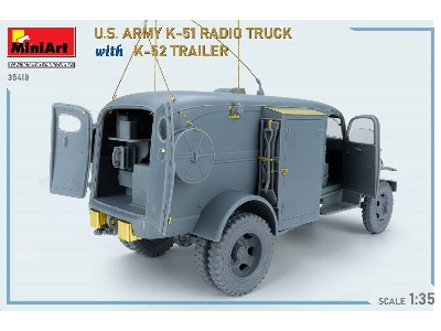 Us Army K-51 Radio Truck With K-52 Trailer. Interior Kit - zdjęcie 65