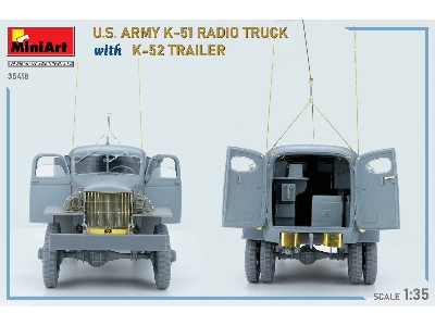 Us Army K-51 Radio Truck With K-52 Trailer. Interior Kit - zdjęcie 68