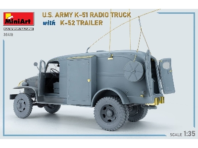 Us Army K-51 Radio Truck With K-52 Trailer. Interior Kit - zdjęcie 69