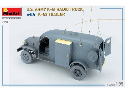 Us Army K-51 Radio Truck With K-52 Trailer. Interior Kit - zdjęcie 73