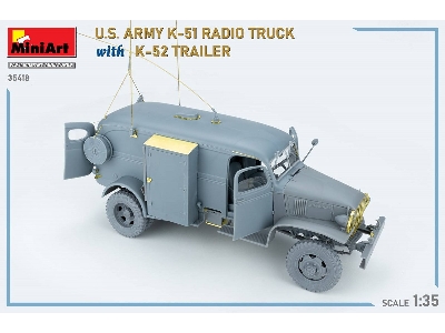 Us Army K-51 Radio Truck With K-52 Trailer. Interior Kit - zdjęcie 75