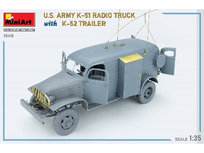 Us Army K-51 Radio Truck With K-52 Trailer. Interior Kit - zdjęcie 76