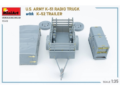 Us Army K-51 Radio Truck With K-52 Trailer. Interior Kit - zdjęcie 83