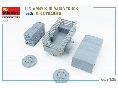 Us Army K-51 Radio Truck With K-52 Trailer. Interior Kit - zdjęcie 84