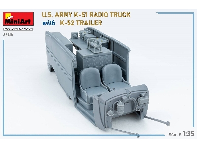 Us Army K-51 Radio Truck With K-52 Trailer. Interior Kit - zdjęcie 93