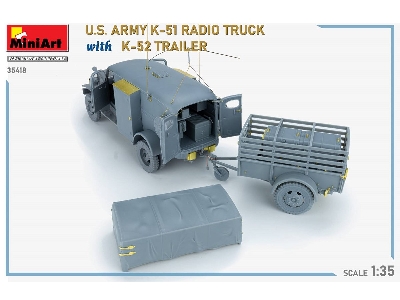 Us Army K-51 Radio Truck With K-52 Trailer. Interior Kit - zdjęcie 98
