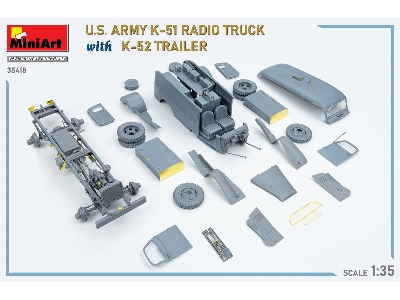 Us Army K-51 Radio Truck With K-52 Trailer. Interior Kit - zdjęcie 99