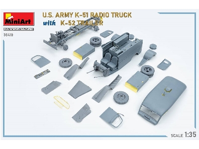 Us Army K-51 Radio Truck With K-52 Trailer. Interior Kit - zdjęcie 100