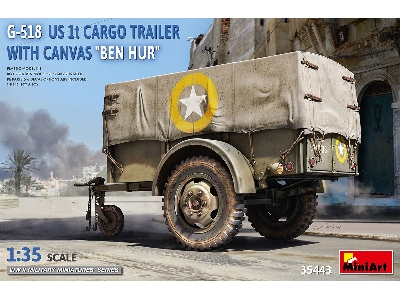 G-518 Us 1t Cargo Trailer With Canvas &#8220;ben Hur" - zdjęcie 1