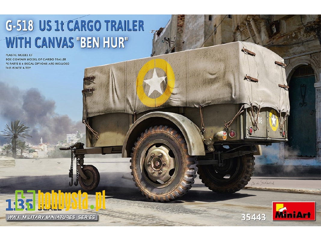 G-518 Us 1t Cargo Trailer With Canvas &#8220;ben Hur" - zdjęcie 1