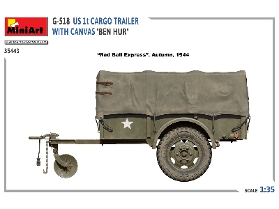 G-518 Us 1t Cargo Trailer With Canvas &#8220;ben Hur" - zdjęcie 4