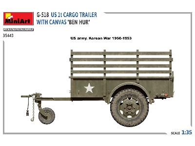 G-518 Us 1t Cargo Trailer With Canvas &#8220;ben Hur" - zdjęcie 7