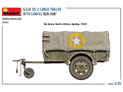 G-518 Us 1t Cargo Trailer With Canvas &#8220;ben Hur" - zdjęcie 8