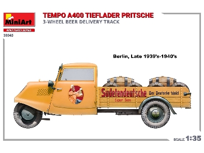Tempo A400 Tieflader Pritsche 3-wheel Beer Delivery Truck - zdjęcie 2
