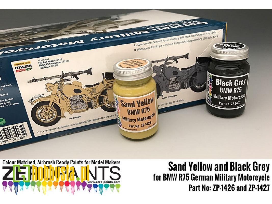 1426 - Bmw R75 German Military Motorcycle Sand Yellow - zdjęcie 1 1426 - Bmw R75 German Military Motorcycle Sand Yellow - zdjęcie 1